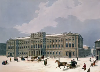 Palast des Großherzogs von Leuchtenberg in St. Petersburg, gedruckt von Lemercier, Paris, 1840er Jahre